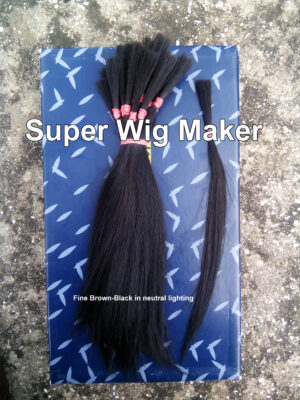 Human Hair - Fine Black-Brown Sample
