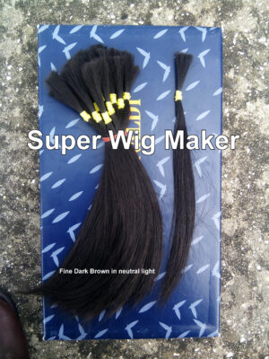 Human Hair - Fine Dark Brown Sample